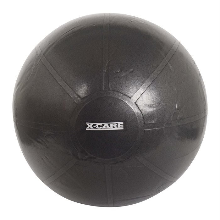 Gym ball, anti burst system, antracit, Ø 75 cm (FysioDanmark)