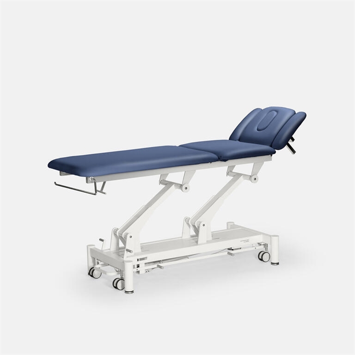 Elektrisk behandlerbriks, Classic531, 5-delt, hvidt stel, Ocean top