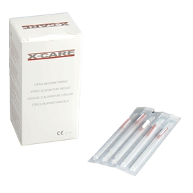 X-Care akupunkturnål, plastik, m/hylster, m/silicone, 0,30x50