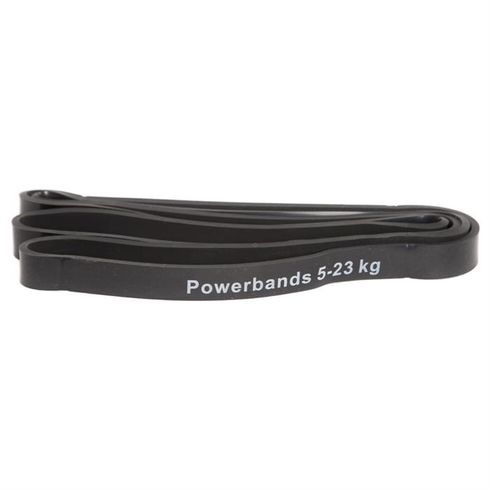 Powerband elastik (trækkraft 5-23 kg) Sort
